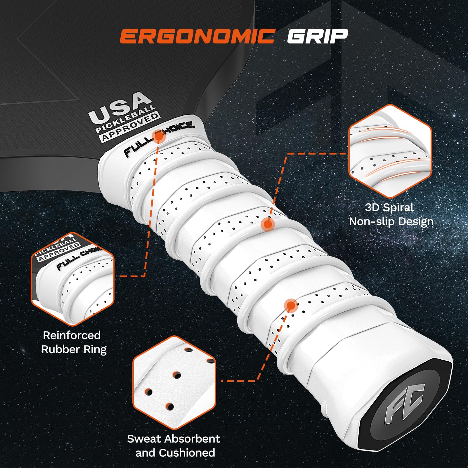 Amazon | FULL CHOICE ピックルボールパドル 16mm Raw T700 カーボン